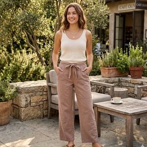 NWT Umgee Relaxed Carpenter Pants in Latte in Medium